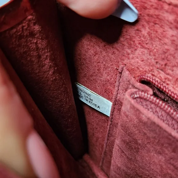 Vintage Eel Skin Victory PK 3940 Burgundy Crossbody Clutch Purse - Picture 5 of 11